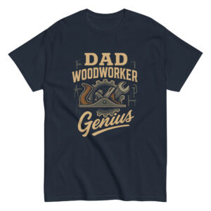 Dad woodworker genius t-shirt design