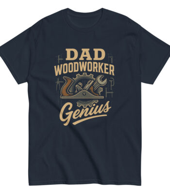 Dad woodworker genius t-shirt design