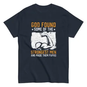 T-shirt with strong dad message and flexing arm