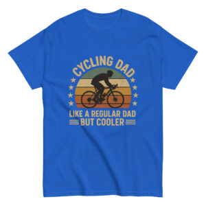 Blue shirt with cycling dad design