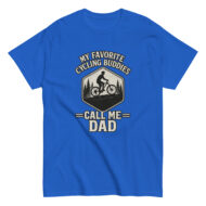 Blue t-shirt with cycling dad design.
