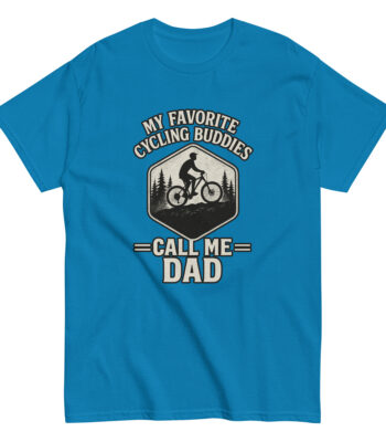 Blue T-shirt: Cycling dad design