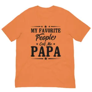 Orange shirt with 'Call Me Papa' print