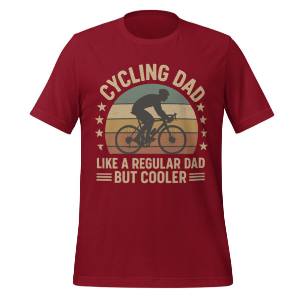 Red cycling dad T-shirt with vintage design