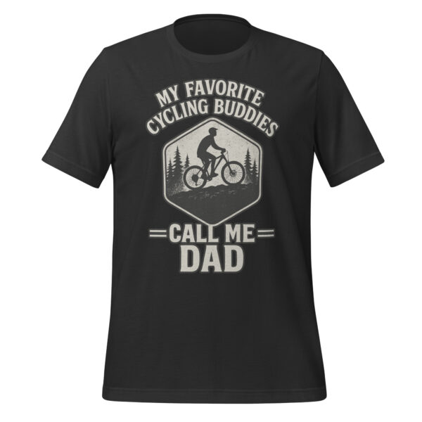 Black t-shirt, cycling dad graphic design