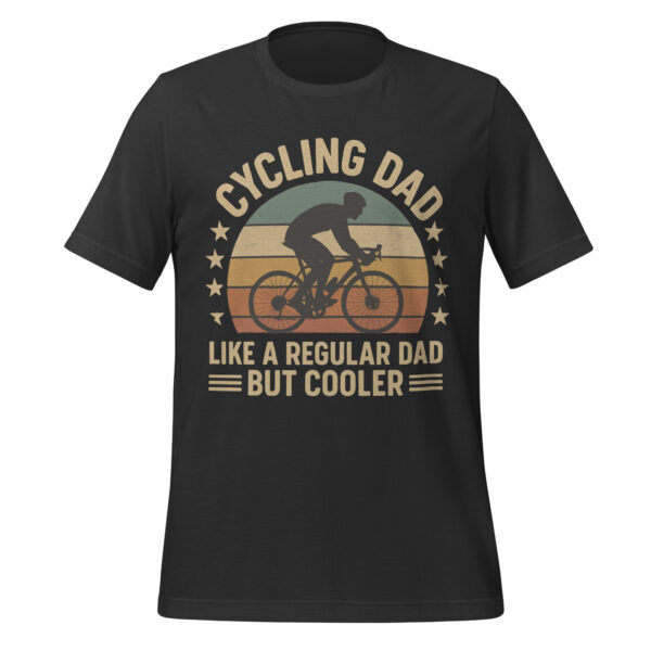 Cycling dad t-shirt with vintage bike design.