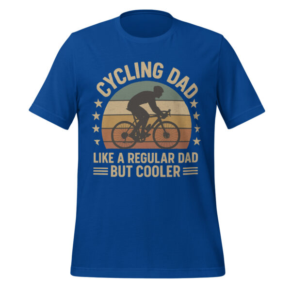 Cycling dad t-shirt with vintage bike design.