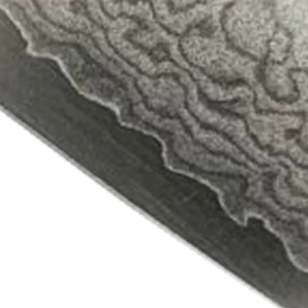 Close-up of Damascus steel blade pattern