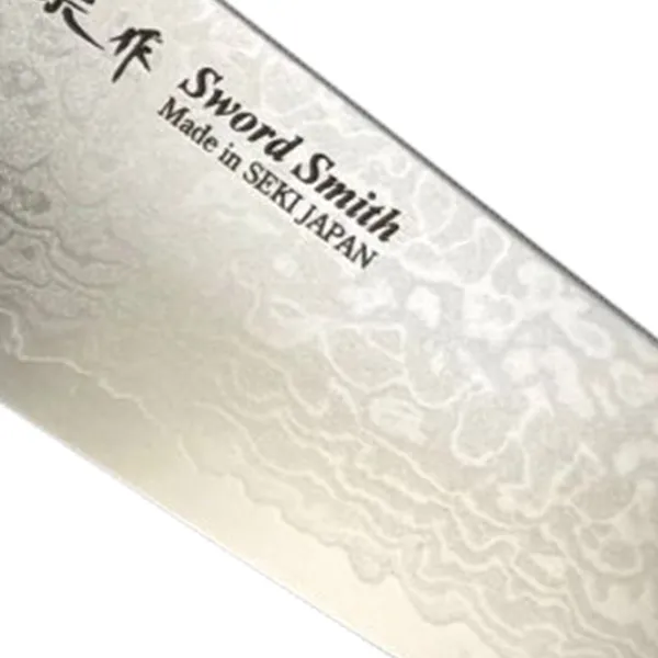 Close-up of Japanese sword blade inscription.