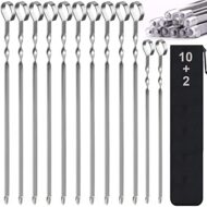 17" Stainless Steel Kabob Skewers Set