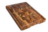 THETCHRY Walnut Wood Cutting Board for Kitchen, End Grain Chopping Board with Juice Groove, Heavy Duty Checkered Board for Cheese and Vegetables, Non-slip Feet 16.5" x 11.6" x 0.8"