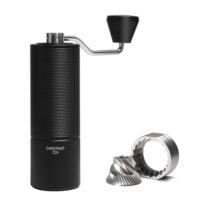 TIMEMORE Chestnut C2S Manual Coffee Grinder Stainless Steel S2C Conical Burr Coffee Grinder, Capacity 25g Hand Coffee Bean Grinder, Double Bearing Positioning, Black