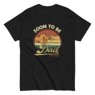 Black shirt with 'Soon to Be Dad' design
