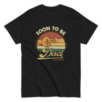 Black shirt with 'Soon to Be Dad' design