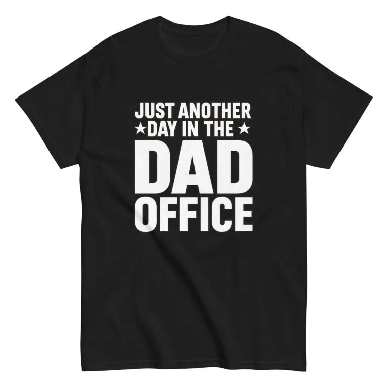 Black t-shirt with 'Dad Office' slogan