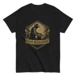 Papa beekeeper graphic on black t-shirt.