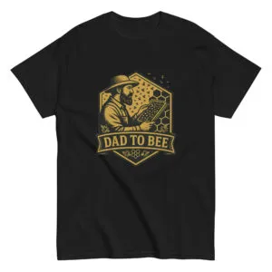 Dad To Bee t-shirt with beekeeper graphic
