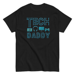 Black T-shirt with 'Tech Daddy' design