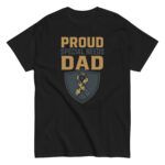 Black T-shirt with proud special needs dad design.