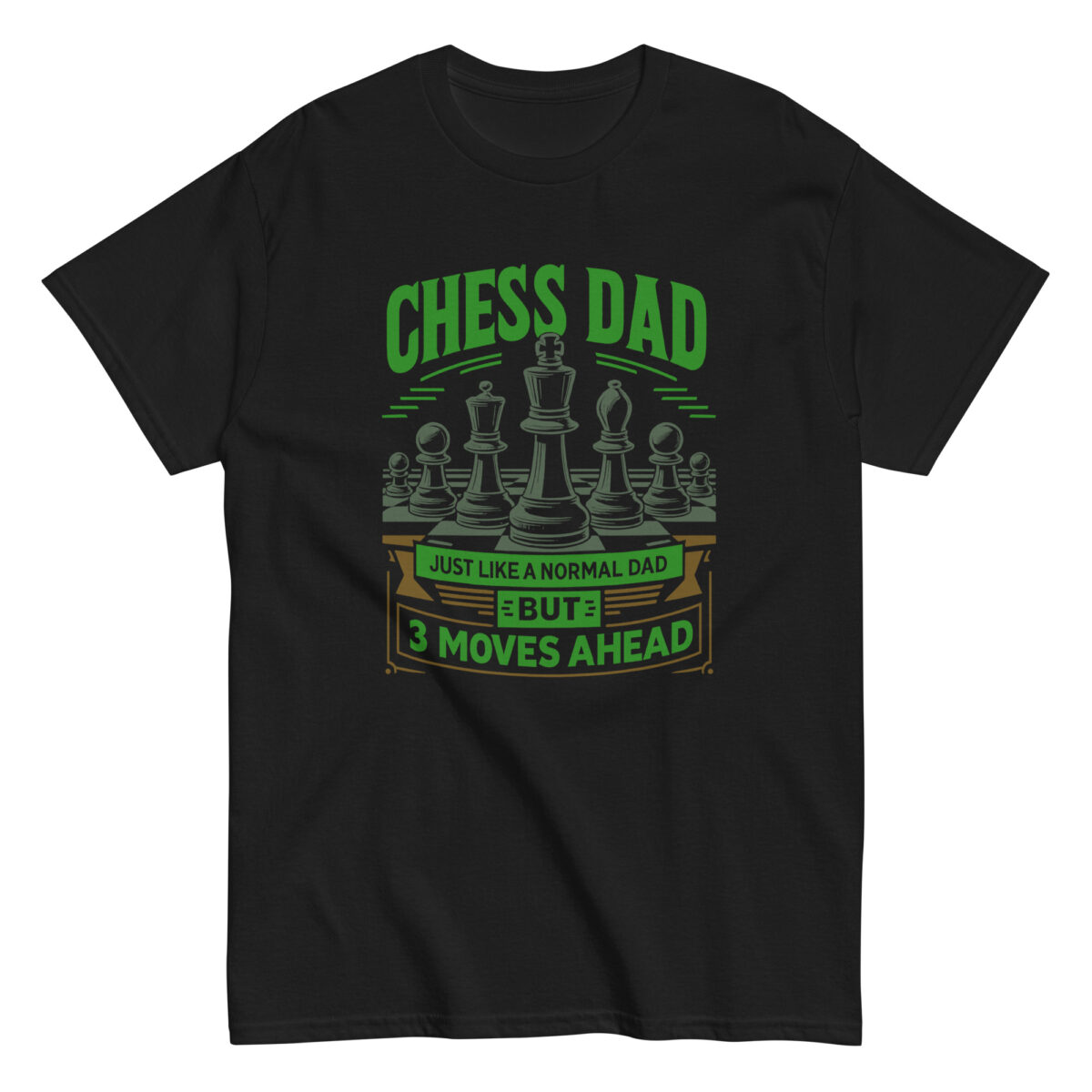 Chess dad shirt with chess pieces graphic
