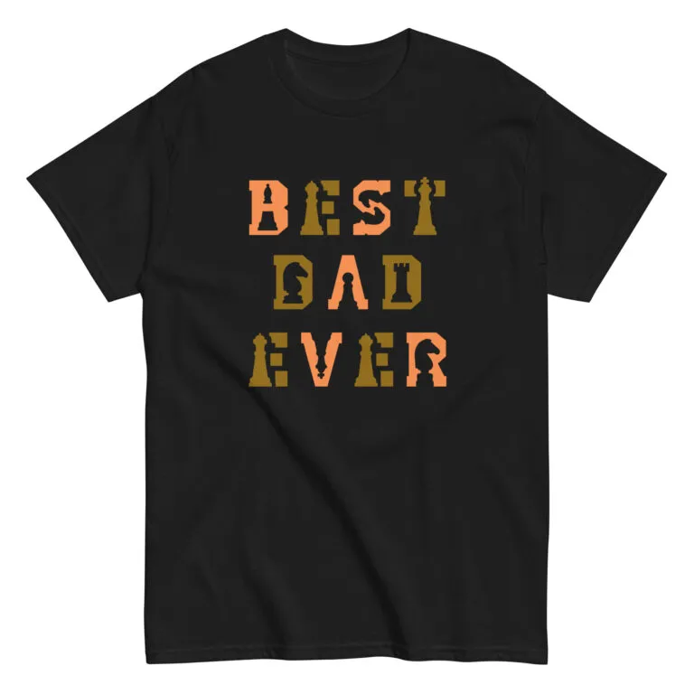 Black T-shirt with 'Best Dad Ever' design