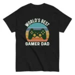 World's Best Gamer Dad t-shirt with game controller.