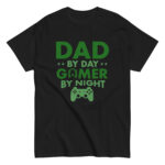 Dad by day gamer by night t-shirt