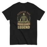 Black shirt with board games legend design.