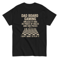 Funny dad board gaming shirt with chess image.