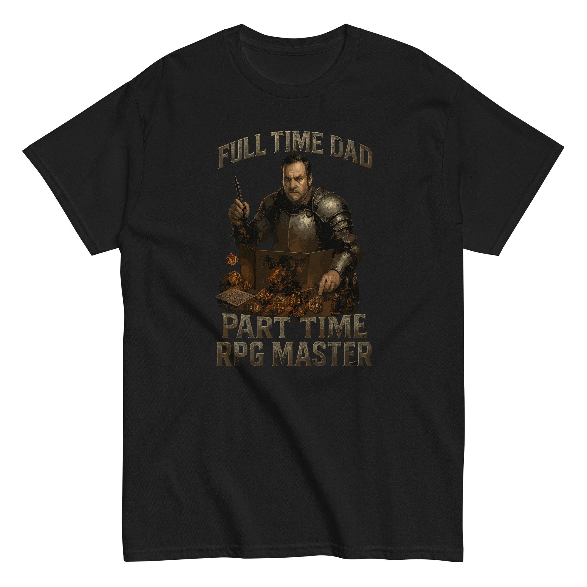 Black T-shirt with RPG master design.