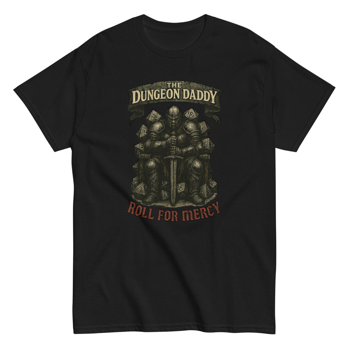 Dungeon Daddy Roll for Mercy T-shirt design.