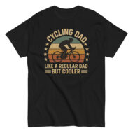 Black t-shirt with cycling dad design