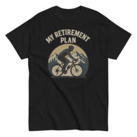 Cycling retirement plan mountain t-shirt design