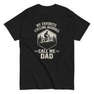 Black t-shirt with cycling dad message.