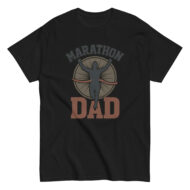 Black t-shirt with Marathon Dad design