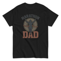 Black t-shirt with Marathon Dad design