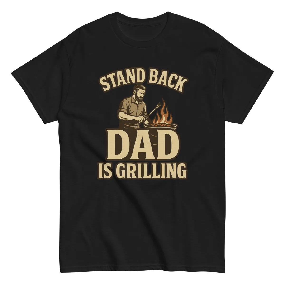 Black t-shirt with grilling dad design