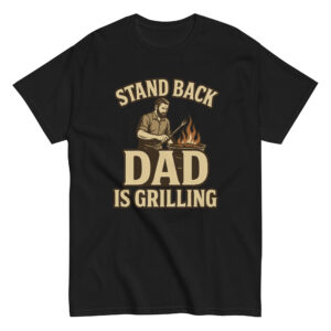 Black t-shirt with grilling dad design