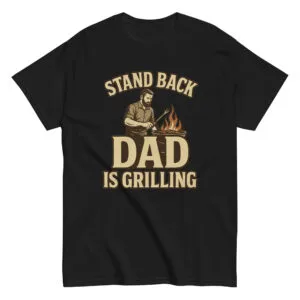 Black t-shirt with grilling dad design