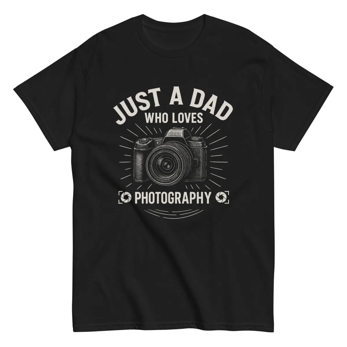 Black shirt with photography dad design