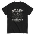 Black shirt with photography dad design