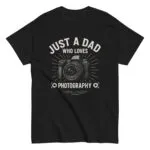 Black shirt with photography dad design