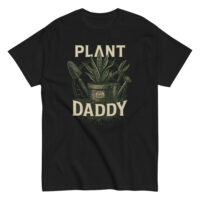 Black t-shirt with Plant Daddy design