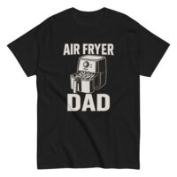 Black t-shirt with air fryer dad design