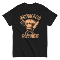 Single dad chef t-shirt with utensils graphic