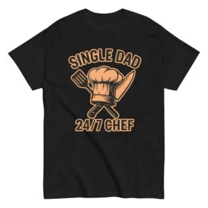 Single dad chef t-shirt with utensils graphic