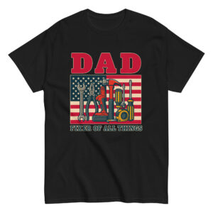 Dad t-shirt with tools and American flag
