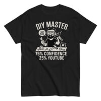 DIY Master t-shirt with tools illustration.