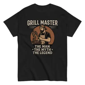Grill Master T-shirt: The Man Myth Legend design