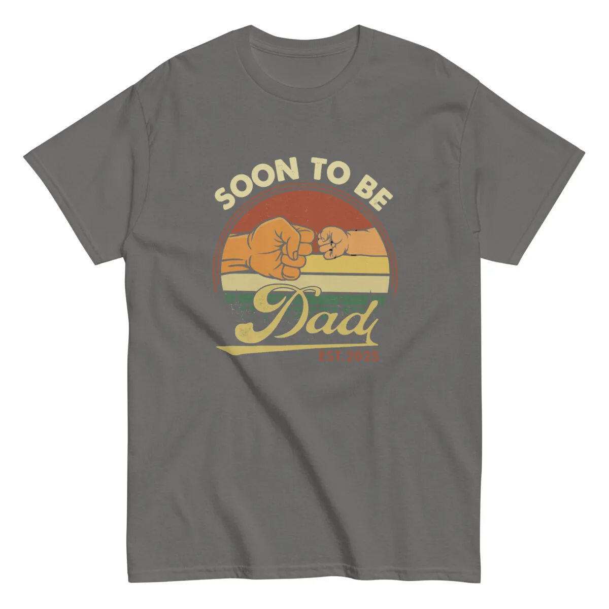 Soon to be dad t-shirt, fist bump design.